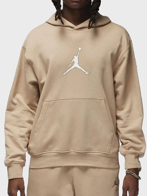 Худи утепленное мужское Jordan M J Flt Mvp Flc Po FN6352-244 S Бежевое (196976138592) - изображение 3