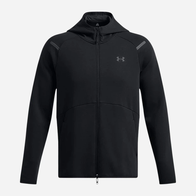 Спортивная кофта флисова утепленная мужская Under Armour Ua Unstoppable Flc Fz Hd Eu 1389352-001 L Черная (197778116290) - изображение 4