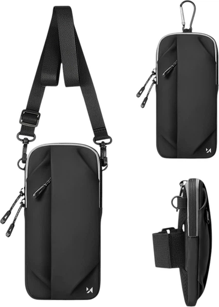 Opaska sportowa Wozinsky WSDB-B armband na ramię na telefon do biegania Black (5907769384615) - obraz 2