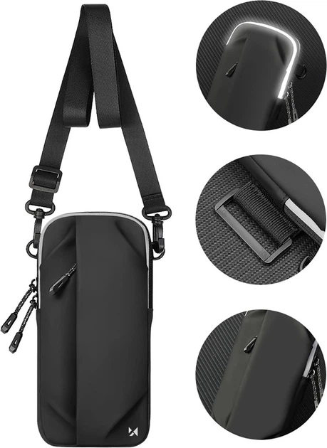 Opaska sportowa Wozinsky WSDB-B armband na ramię na telefon do biegania Black (5907769384615) - obraz 3