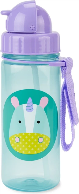 Bidon Skip Hop Zoo ze słomką Jednorożec 390 ml (0195861020837) - obraz 2
