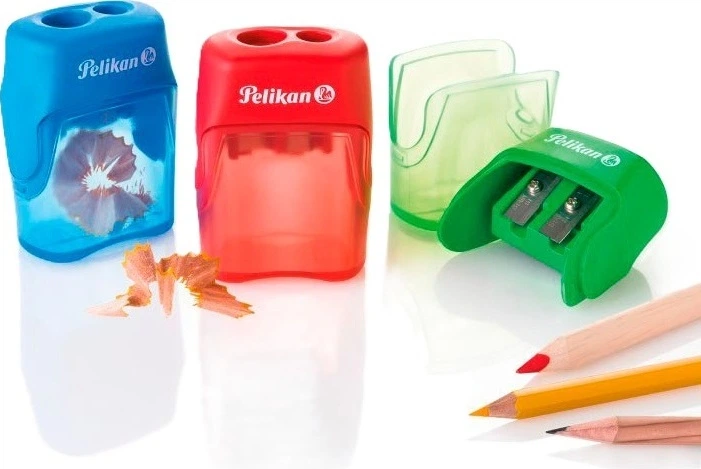 Точилка Pelikan V-Blade Blue з контейнером 2 отвори Синя (4012700700247) - зображення 3