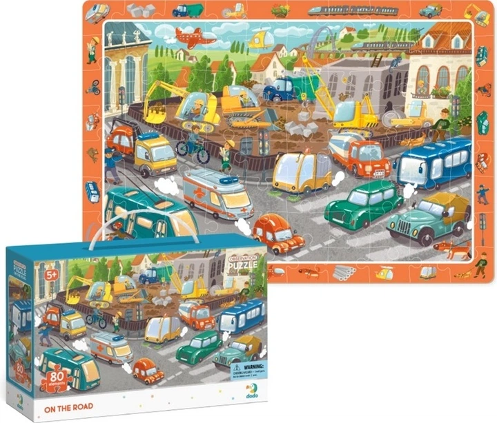 Puzzle obserwacyjne DoDo Ostrożnie na drodze (4820198243067) - Zdjęcie 2 Puzzle obserwacyjne DoDo Ostrożnie na drodze (4820198243067) - obraz 2
