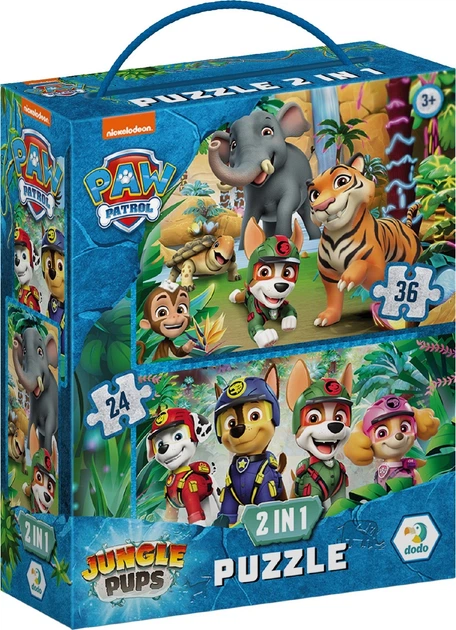 Puzzle 2 w 1 DoDo Paw Patrol Przygody w Dżungli (4823115909886) - Zdjęcie 1 Puzzle 2 w 1 DoDo Paw Patrol Przygody w Dżungli (4823115909886) - obraz 1