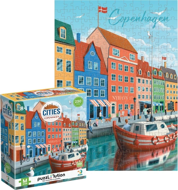 Puzzle DoDo Easy-M Miasta Kopenhaga 250 elementów (4823115911193) - obraz 2