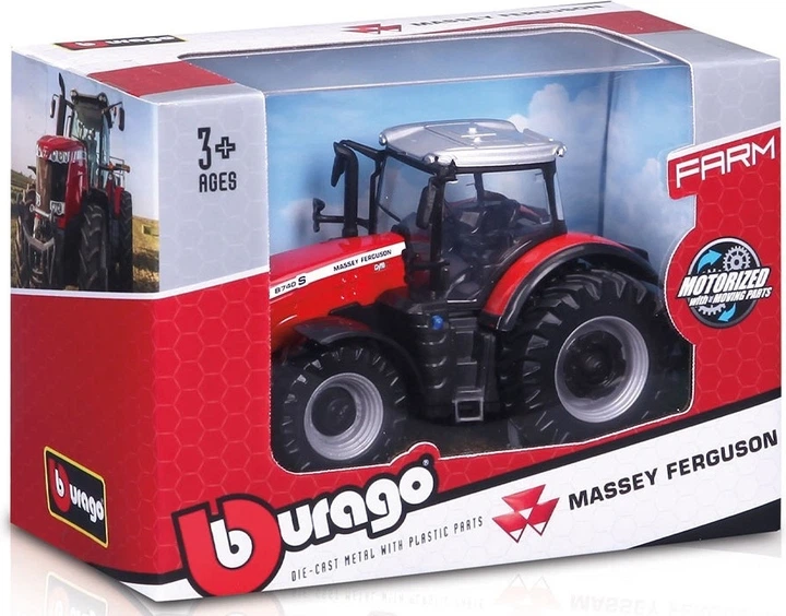 Model Bburago Traktor Massey Ferguson 8740S 10 cm (4893993316137) - Zdjęcie 1 Model Bburago Traktor Massey Ferguson 8740S 10 cm (4893993316137) - obraz 1