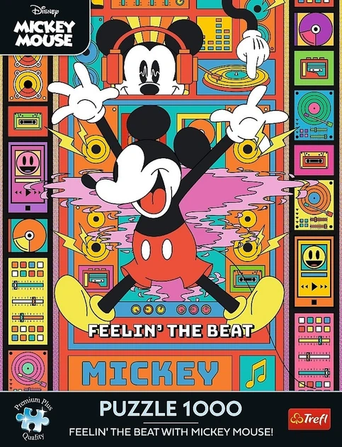 Пазл Trefl Premium Plus Mickey&Friends Відчуй ритм з Міккі Маусом 1000 елементів (5900511121421) - Фото 3 Пазл Trefl Premium Plus Mickey&Friends Відчуй ритм з Міккі Маусом 1000 елементів (5900511121421) - зображення 3