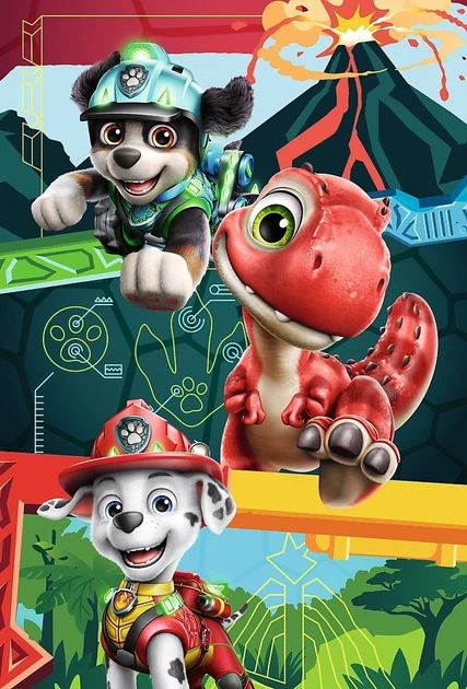 Puzzle Trefl Premium Plus Kids Paw Patrol The Dino Movie Dino Adventure 160 elementów (5900511154344) - obraz 2