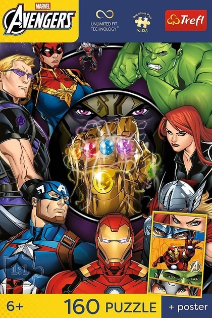Puzzle Trefl Premium Plus Kids Disney Marvel The Avengers Hero of the day 160 elementów (5900511154375) - obraz 4