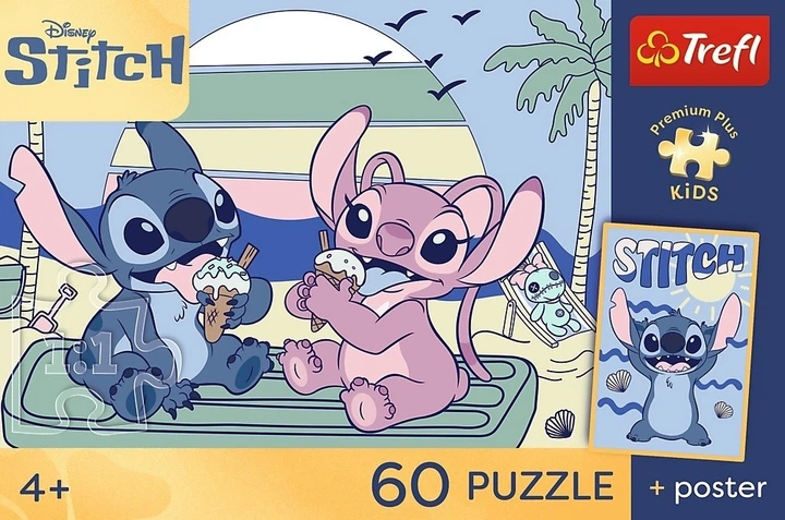Пазл Trefl Premium Plus Kids Disney Lilo&Stitch Playtime with Stitch 60 елементів (5900511174304) - зображення 4