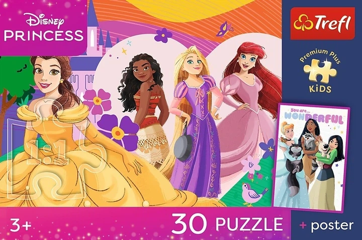 Пазл Trefl Premium Plus Kids Disney Princess Princesses and friendship 30 елементів (5900511183429) - зображення 4