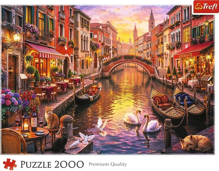 Puzzle Trefl Romantic Venice 2000 elementów (5900511271300) - Zdjęcie 2 Puzzle Trefl Romantic Venice 2000 elementów (5900511271300) - obraz 2