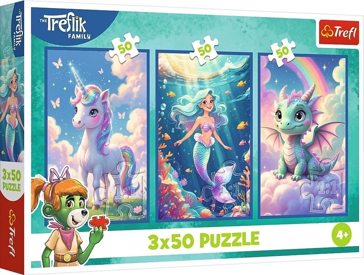 Puzzle Trefl Kazstudio Magiczne stworzenia 3x50 elementów (5900511348798) - Zdjęcie 1 Puzzle Trefl Kazstudio Magiczne stworzenia 3x50 elementów (5900511348798) - obraz 1