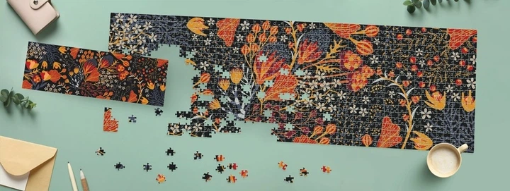 Puzzle trójwarstwowe panoramiczne Interdruk Flowers 2 32x96 cm 1000 szt. (5902277326270) - obraz 5