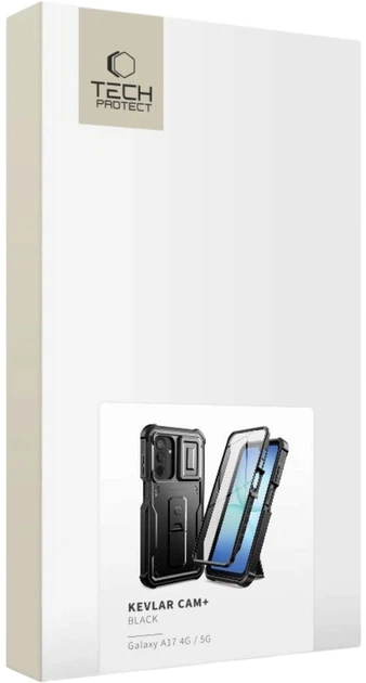 Etui do smartfona Samsung Galaxy A17 4G/5G Tech-Protect Kevlar Cam+ Black (5906302333004) - obraz 7