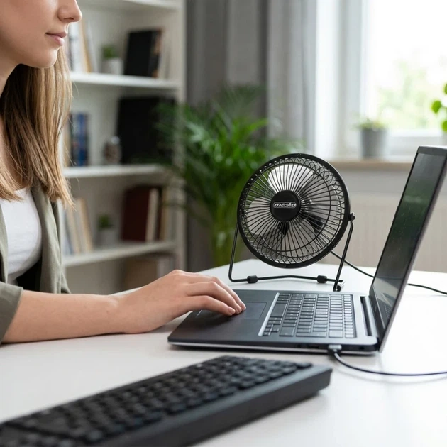 Вентилятор настольный Mesko MS 7322 4.5 Вт, USB, 15 см, черный - изображение 12