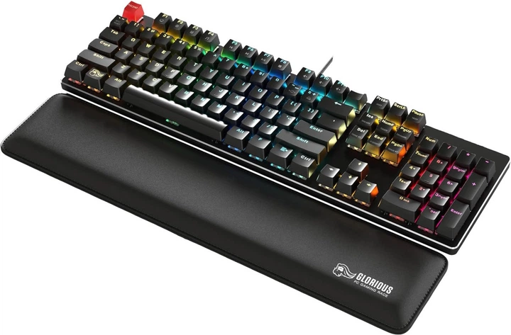 Podkładka pod nadgarstki Glorious Wrist Rest Slim Full Size Pianka Czarna (857372006167) - obraz 5