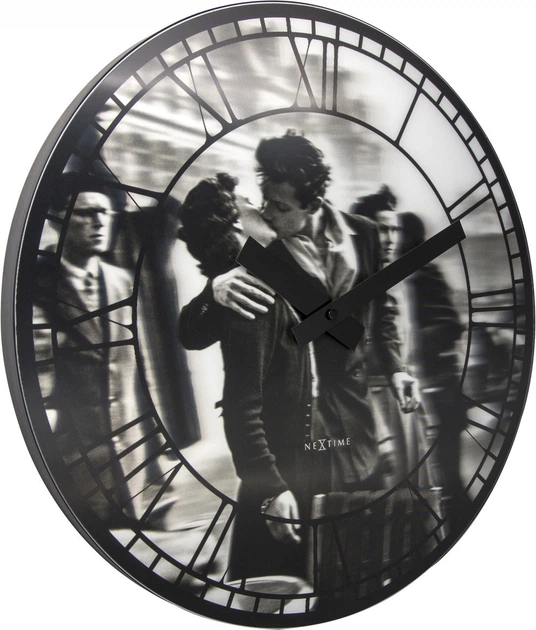 Настенные 3D часы "Kiss me in Paris" диаметр 39 см - изображение 3