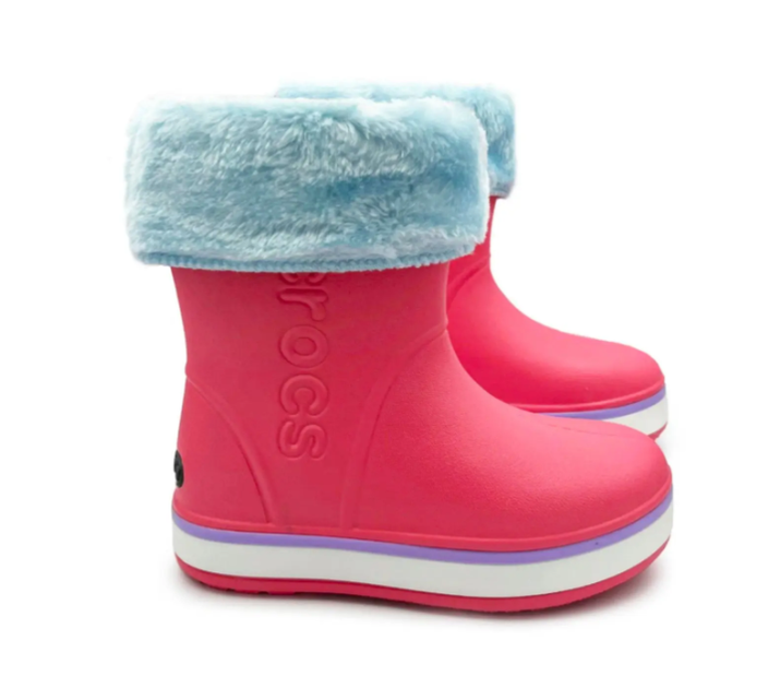 Жіночі теплі зимові гумові напівчоботи CROCS 36р (23 см) Червоні - зображення 7