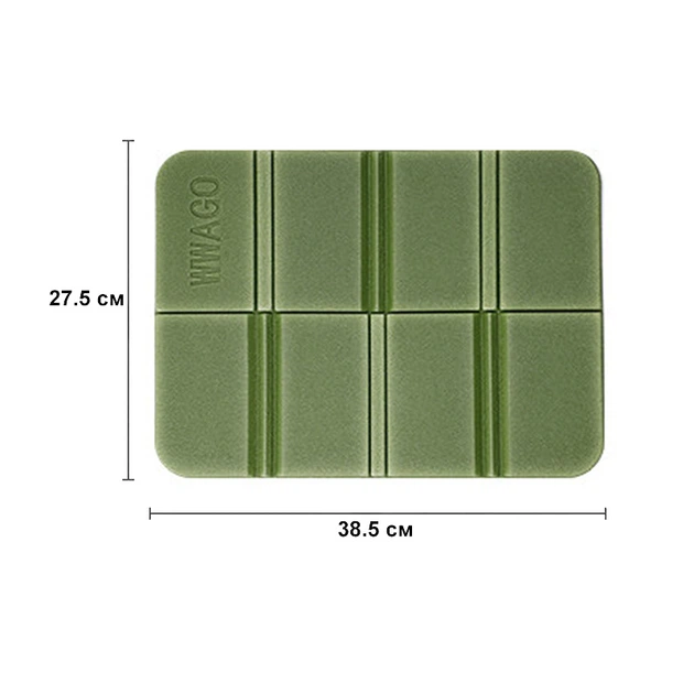 Туристический складной коврик сидушка Lesko BB16 38,5*27,5*0,8 см Army Green каремат для кемпинга - Фото 5 Туристический складной коврик сидушка Lesko BB16 38,5*27,5*0,8 см Army Green каремат для кемпинга - зображення 5