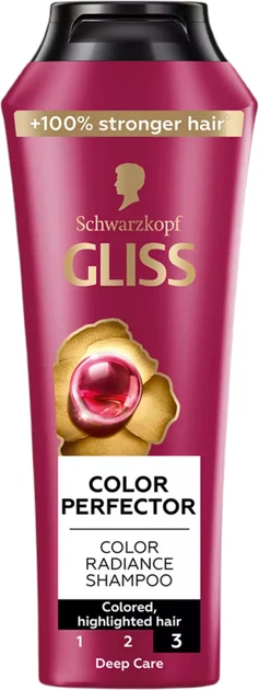 Szampon do włosów Gliss Kur Color Perfector do włosów farbowanych 400 ml (9000100549691) - Zdjęcie 1 Szampon do włosów Gliss Kur Color Perfector do włosów farbowanych 400 ml (9000100549691) - obraz 1
