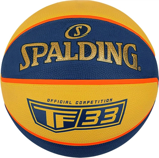 Piłka do koszykówki Spalding TF-33 Żółto-niebieska (689344405261) - Zdjęcie 1 Piłka do koszykówki Spalding TF-33 Żółto-niebieska (689344405261) - obraz 1