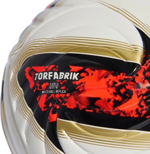 Piłka nożna Adidas Bundesliga 26/27 Torfabrik Mini Biało-pomarańczowo-złota (4069996587144) - obraz 4