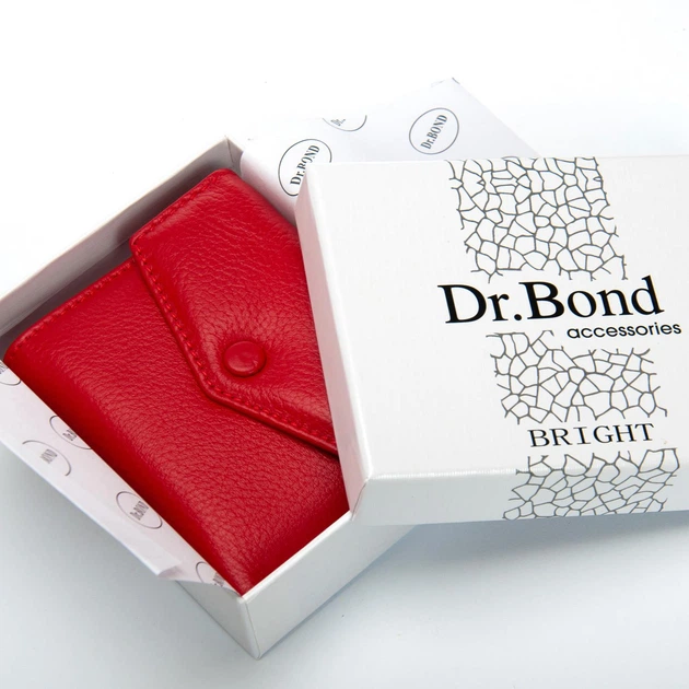 Женский кожаный кошелек Dr.Bond WS-20 красный - изображение 8