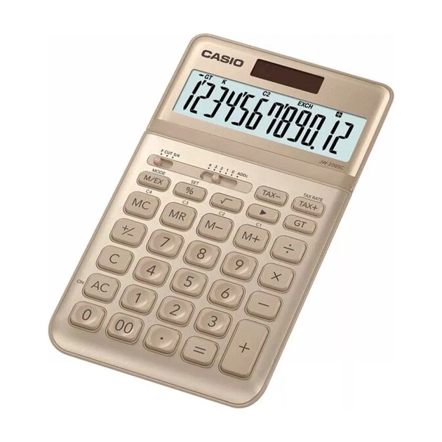 Калькулятор Casio JW-200SC-GD-W-EP золотистий (CALC-CAS-JW-200SC-GD) - зображення 2