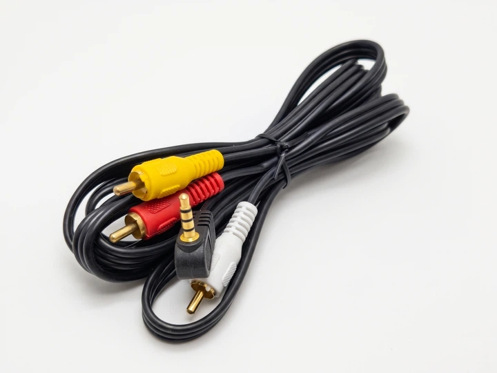 Шнур 3RCA-Jack 3.5 Tcom 5-0235-1 (1,8m 15мм угловой) - Фото 1 Шнур 3RCA-Jack 3.5 Tcom 5-0235-1 (1,8m 15мм угловой) - изображение 1