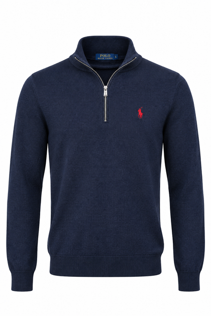 Свитер мужской POLO RALPH LAUREN Men's Classic Cotton Half Zip Sweater E221NV XL - Фото 2 Свитер мужской POLO RALPH LAUREN Men's Classic Cotton Half Zip Sweater E221NV XL - изображение 2