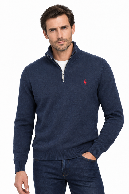 Свитер мужской POLO RALPH LAUREN Men's Classic Cotton Half Zip Sweater E221NV M - Фото 5 Свитер мужской POLO RALPH LAUREN Men's Classic Cotton Half Zip Sweater E221NV M - изображение 5
