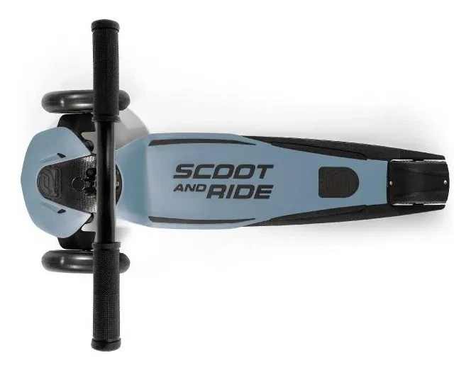 Самокат Scoot and Ride серії Highwaykick-5 з колесами що світяться сталевий, 5+ до 80кг (DWT_SR-190117-STEEL) - Фото 4 Самокат Scoot and Ride серії Highwaykick-5 з колесами що світяться сталевий, 5+ до 80кг (DWT_SR-190117-STEEL) - изображение 4