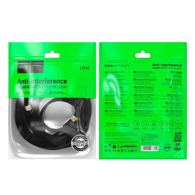 Інтернет кабель (Патч-корд) REMAX RC-039W Network High speed cable CAT6 1Gbps 5m Black - зображення 6