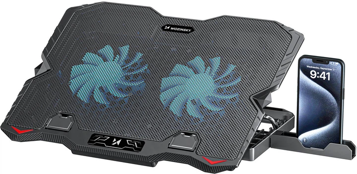 Podstawka Wozinsky WDCX-015 StormPad RGB chłodząca gamingowa pod laptopa Black (5907769387715) - Zdjęcie 1 Podstawka Wozinsky WDCX-015 StormPad RGB chłodząca gamingowa pod laptopa Black (5907769387715) - obraz 1