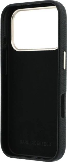 Etui do smartfona Apple iPhone 18 Pro/iPhone 17 Pro Karl Lagerfeld Smooth Big Resin Signature Logo Black (3666339660406) - obraz 7