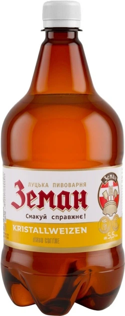 Упаковка пива Земан KristallWeizen Пшеничне світле 5.5% 1 л х 6 шт (4820195890608) - зображення 2