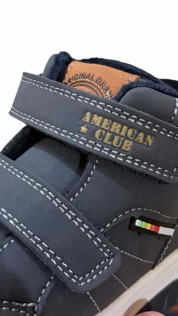 Детские ботинки American Club XD 198 темно-синие на флисе, на липучках и молнии, размер American Club 24 (7697) - Фото 7 Детские ботинки American Club XD 198 темно-синие на флисе, на липучках и молнии, размер American Club 24 (7697) - изображение 7