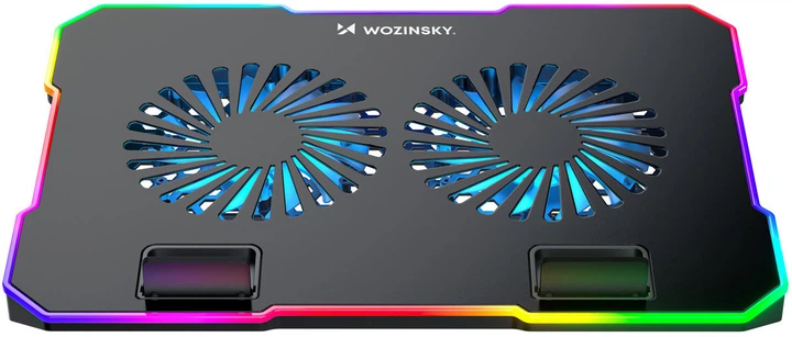 Podstawka Wozinsky WDCX-A26 NitroCool RGB chłodząca gamingowa pod laptopa Black (5907769387722) - Zdjęcie 2 Podstawka Wozinsky WDCX-A26 NitroCool RGB chłodząca gamingowa pod laptopa Black (5907769387722) - obraz 2