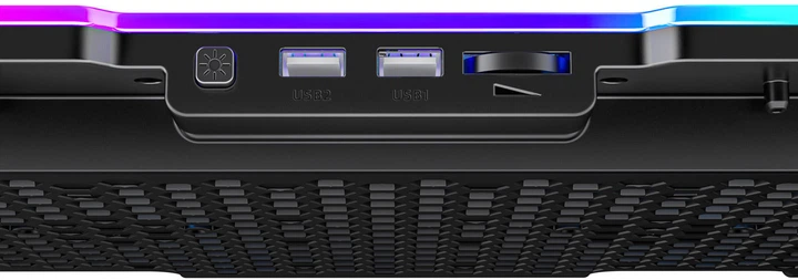 Podstawka Wozinsky WDCX-A26 NitroCool RGB chłodząca gamingowa pod laptopa Black (5907769387722) - Zdjęcie 5 Podstawka Wozinsky WDCX-A26 NitroCool RGB chłodząca gamingowa pod laptopa Black (5907769387722) - obraz 5