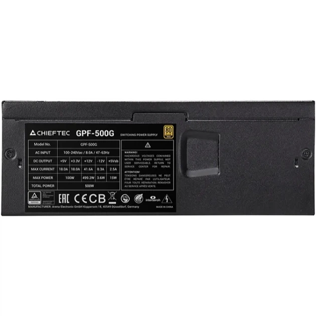 Блок питания Chieftec SMART GPF-500G 500 Вт TFX 80 Plus Gold - Фото 4 Блок питания Chieftec SMART GPF-500G 500 Вт TFX 80 Plus Gold - изображение 4