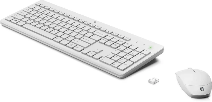 Комплект HP 230 беспроводные мышь и клавиатура белый - Фото 2 Комплект HP 230 беспроводные мышь и клавиатура белый - изображение 2