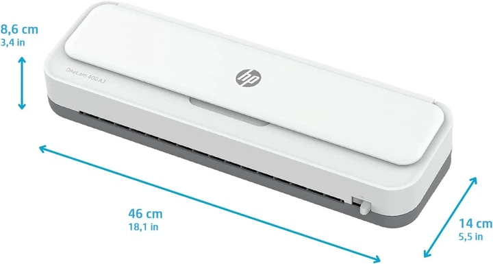 Ламінатор HP OneLam 400 A3 конвертний, 2 вали, 400 мм/хв - Фото 6 Ламінатор HP OneLam 400 A3 конвертний, 2 вали, 400 мм/хв - зображення 6