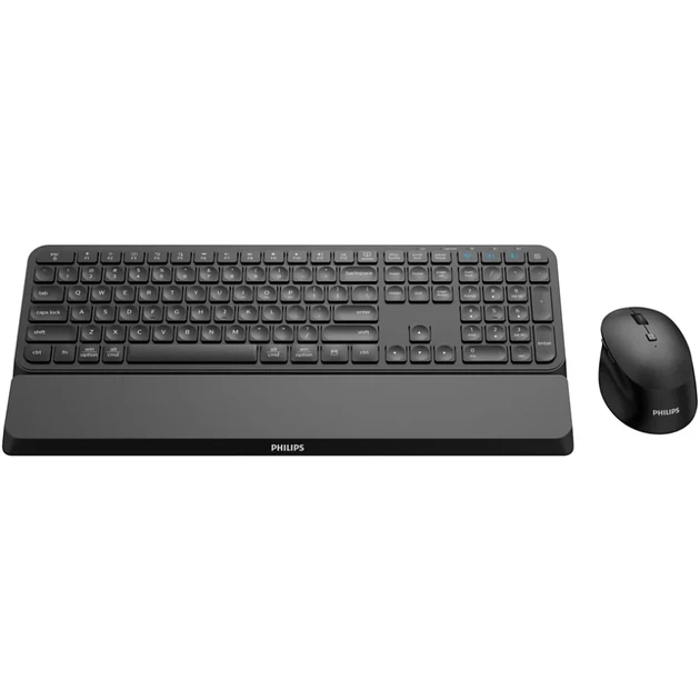 Беспроводной комплект клавиатура и мышь Philips 6000 Slim, 2,4 ГГц/Bluetooth, черный - изображение 3