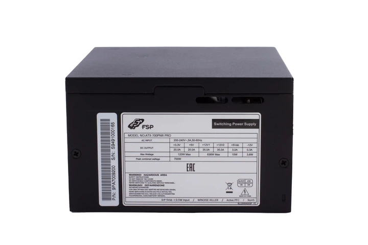 Блок питания FSP ATX-700W PNR PRO 700 Вт 120 мм тихий вентилятор - Фото 2 Блок питания FSP ATX-700W PNR PRO 700 Вт 120 мм тихий вентилятор - изображение 2