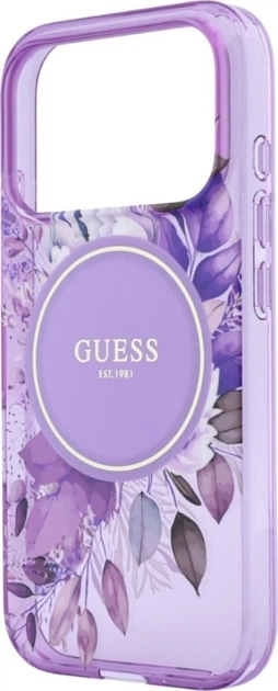 Чохол для смартфона Apple iPhone 18 Pro Max/iPhone 17 Pro Max Guess IML Flowers Pearl Strap MagSafe Purple (3666339681272) - зображення 5