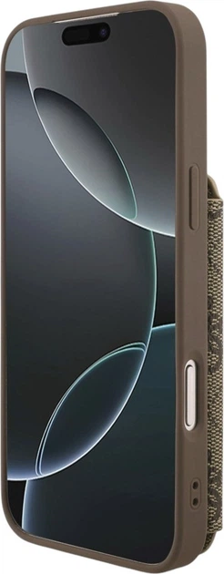 Чохол-гаманець для смартфона Apple iPhone 18 Pro/iPhone 17 Pro Guess 4G Cardslots & Magnetic Closure Crossbody Brown (3666339681104) - зображення 4