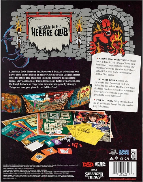 Настольная Игра Подземелье и Драконы Stranger Things: Welcome to the Hellfire Club Wizards of the Coast D4704 - Фото 7 Настольная Игра Подземелье и Драконы Stranger Things: Welcome to the Hellfire Club Wizards of the Coast D4704 - изображение 7