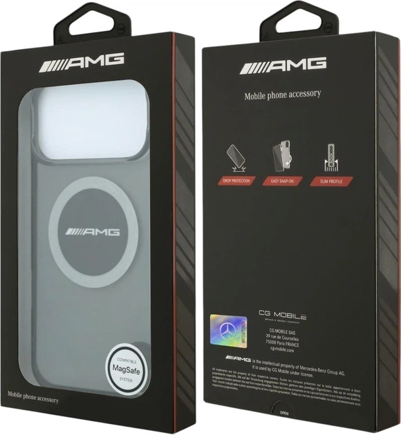 Чохол для смартфона Apple iPhone 18 Pro Max/iPhone 17 Pro Max AMG IML Transparent Bicolor Block MagSafe Black-Grey (3666339664367) - зображення 8