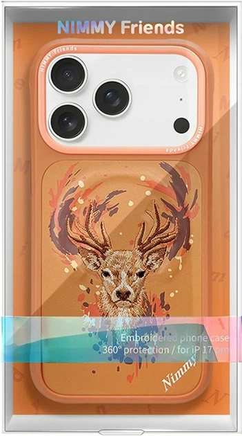 Etui do smartfona Apple iPhone 18 Pro/iPhone 17 Pro Nimmy Jelen MagSafe Orange (6980002140949) - obraz 8